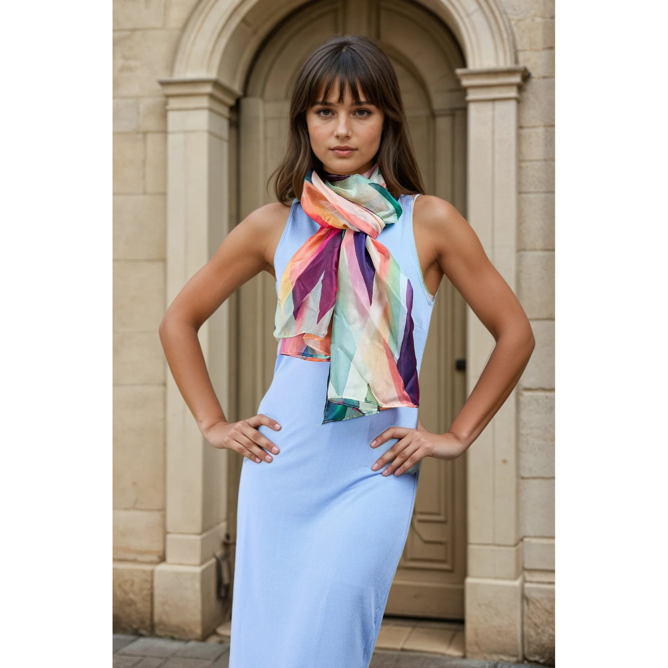 Savannah Multi Silk Scarf