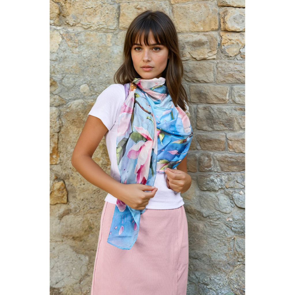 Jacinta Floral Silk Scarf