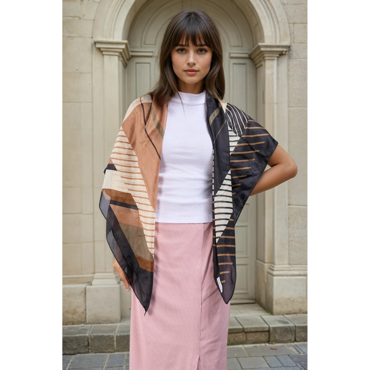 Jade Square Silk Scarf