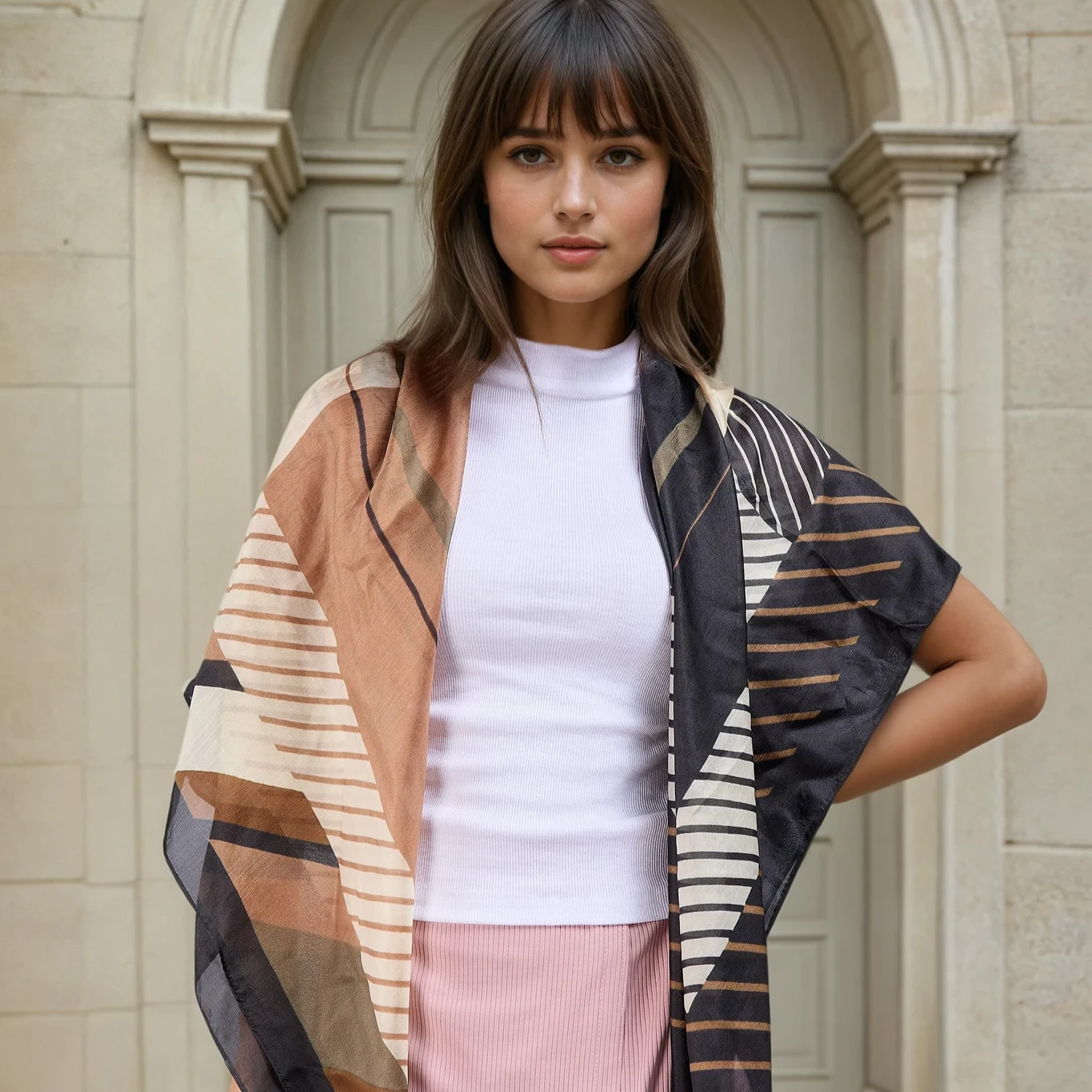 Jade Square Silk Scarf