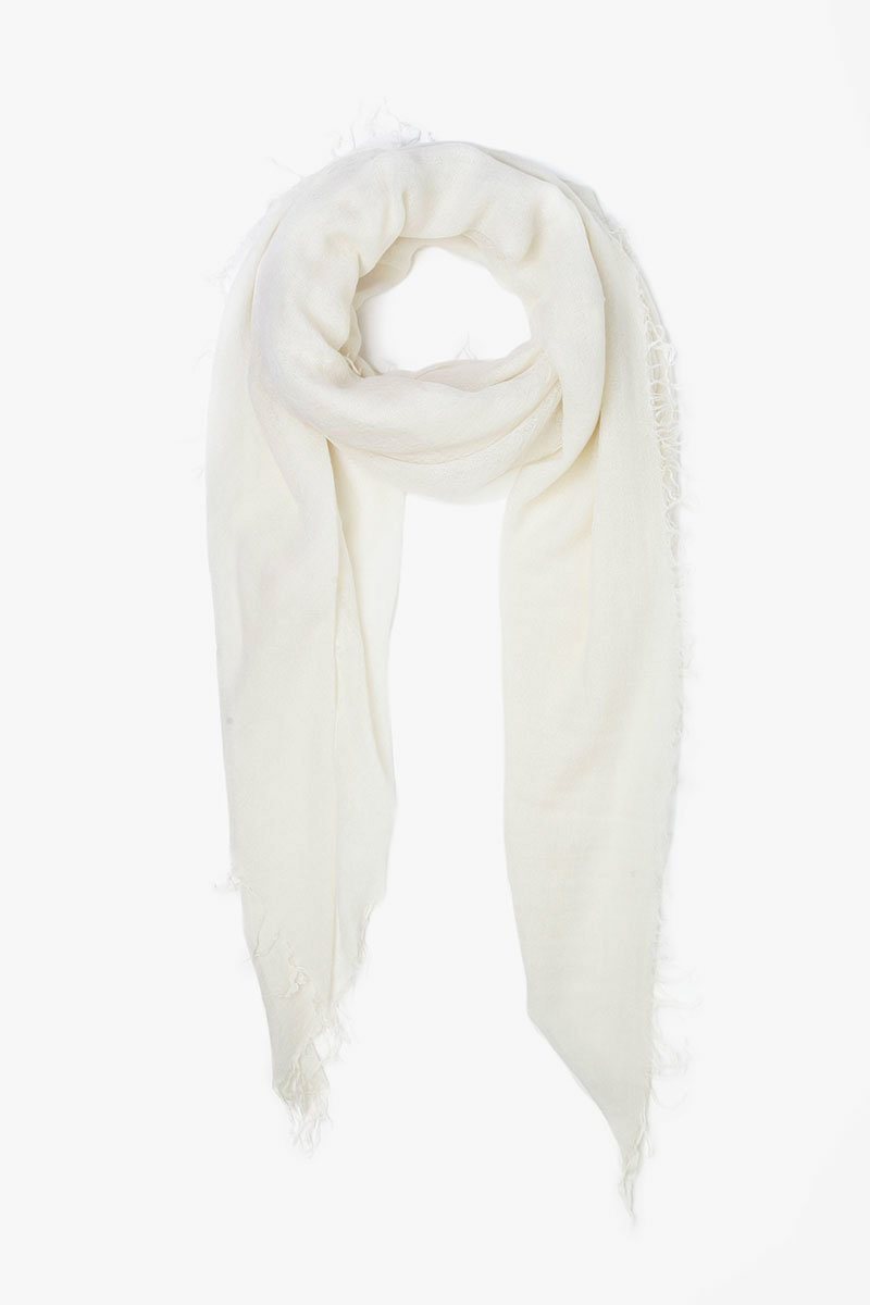Cashmere and Silk Scarf Eggshell