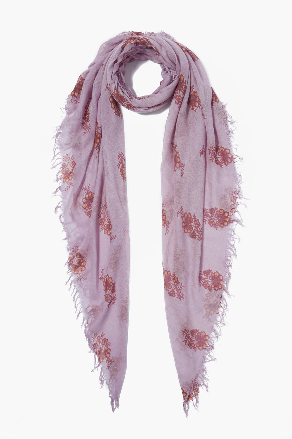 Cashmere and Silk Scarf Orchid Hush Hibiscus Floral