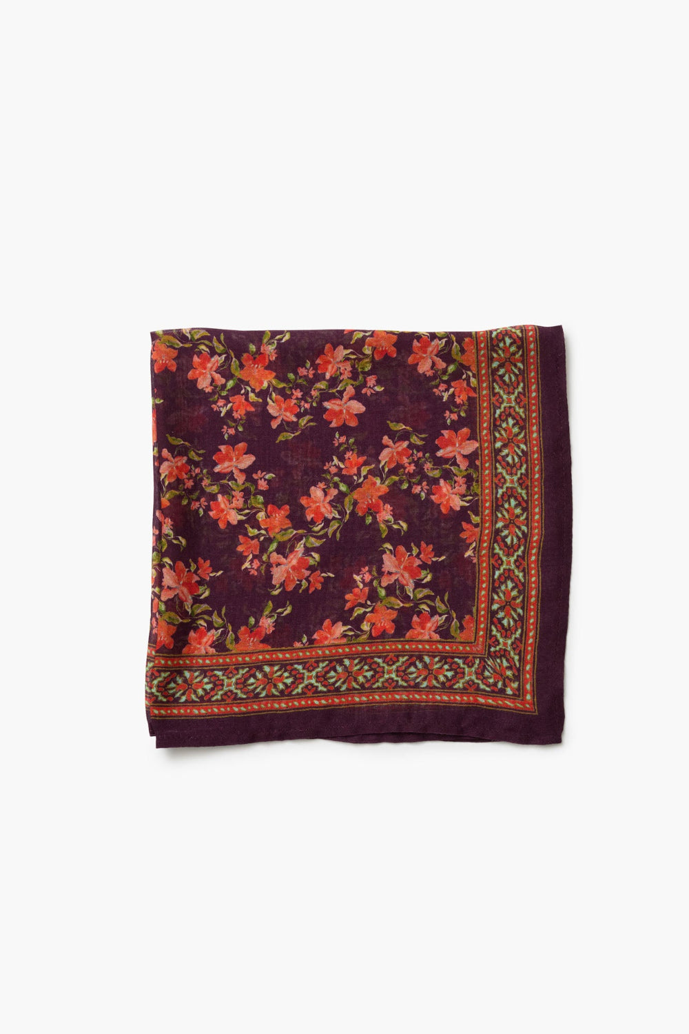 Lily Floral Bandana Plum
