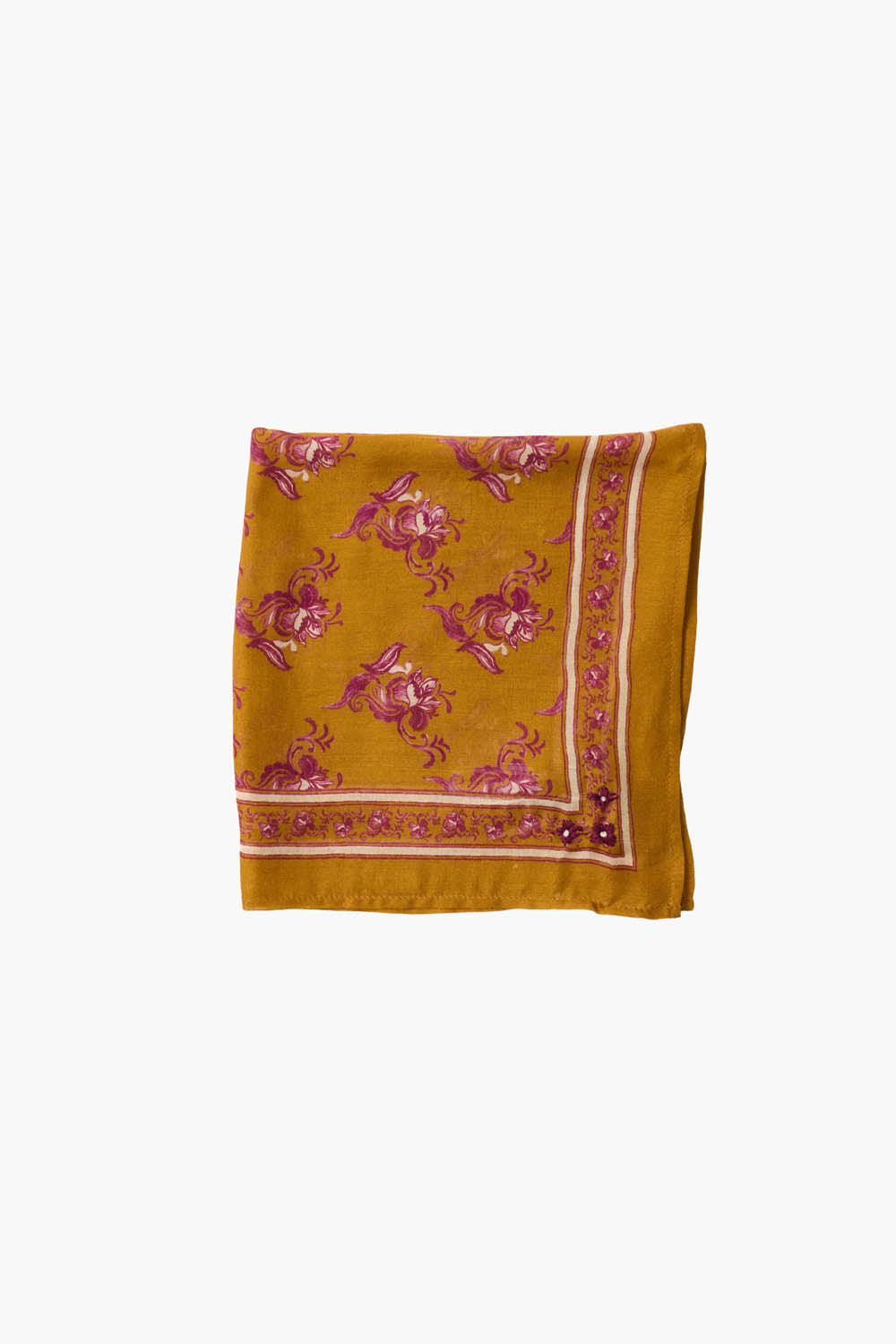Hibiscus Floral Bandana Gold