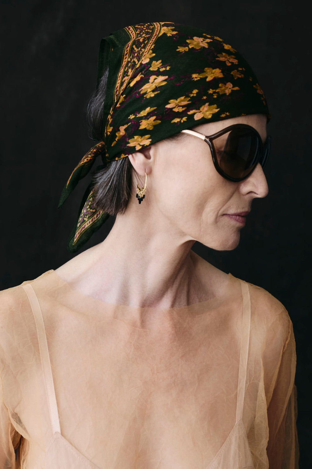 Lily Floral Bandana Kombu Green