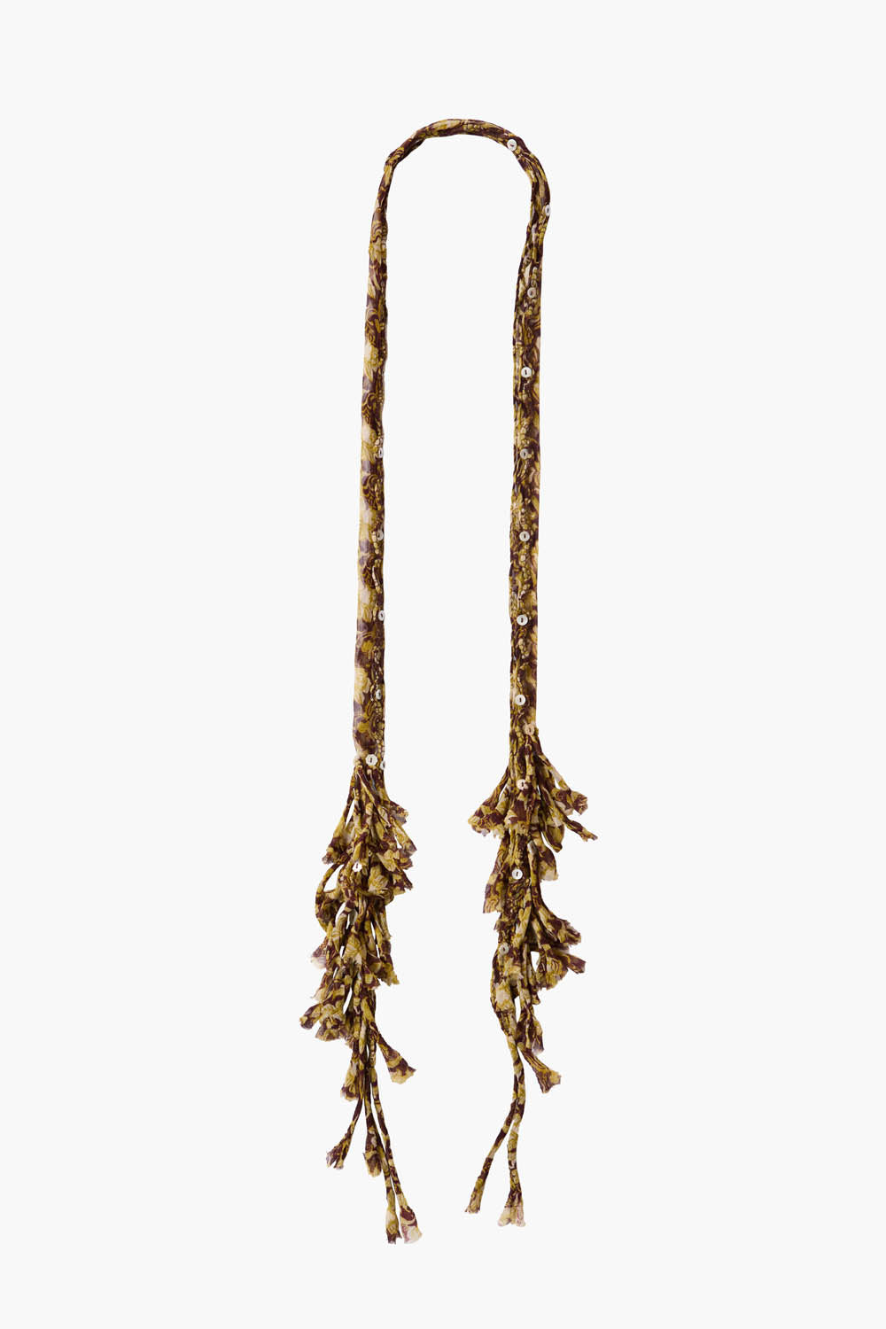 Fringe Skinny Scarf Cabernet Floral